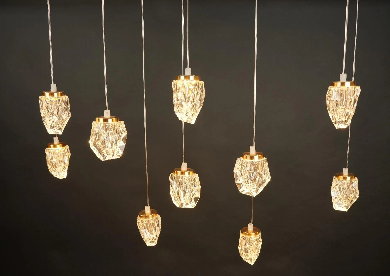 Hanging Stone Light with Led x10